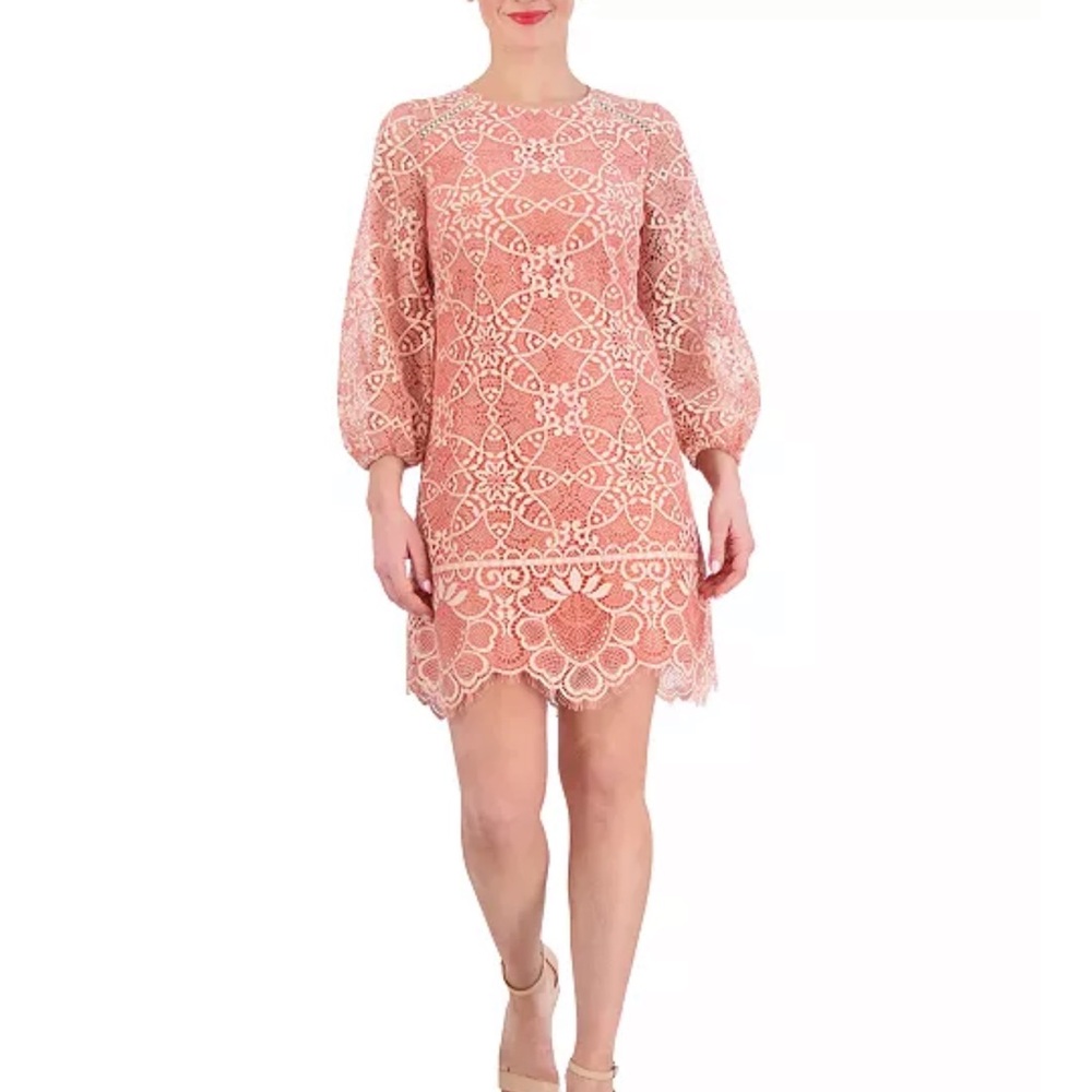 Vince Camuto Pink Lace Mini Dress